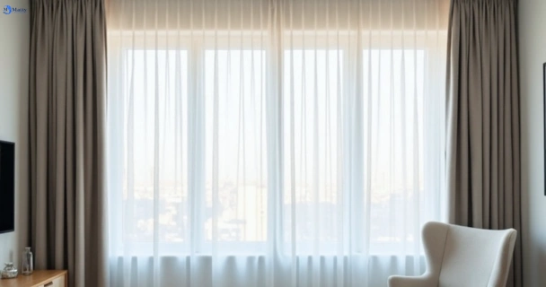 Freshly steam cleaned curtains in oxenford QLD